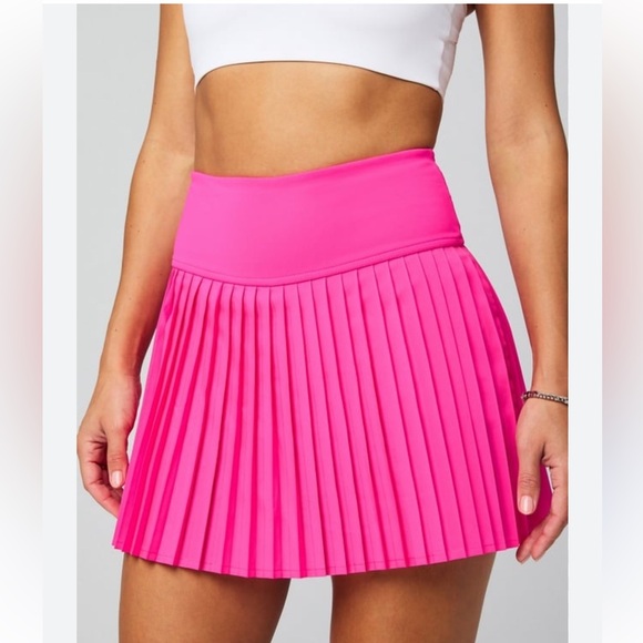 Fabletics Dresses & Skirts - Fabletics Bright Pink Hot Shot Pleated Skirt Classic Mini Size Medium